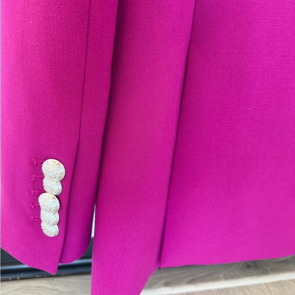 Veronica Beard miller blazer jacket in magenta - Picture 5 of 7